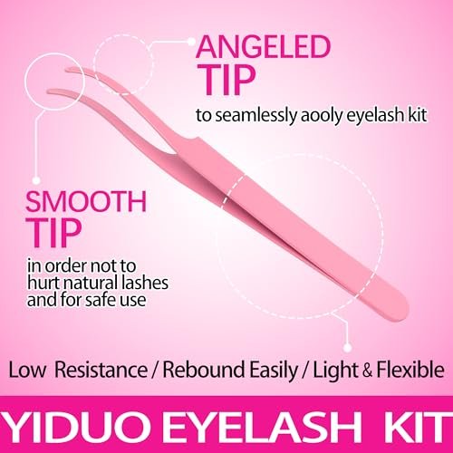 YIDUO Bond and Seal 4-in-1 Long Lasting Cluster Lash Glue Tool Kit for DIY Eyelash Extensions - Waterproof Strong Hold with Removers & Tweezers - görsel 12