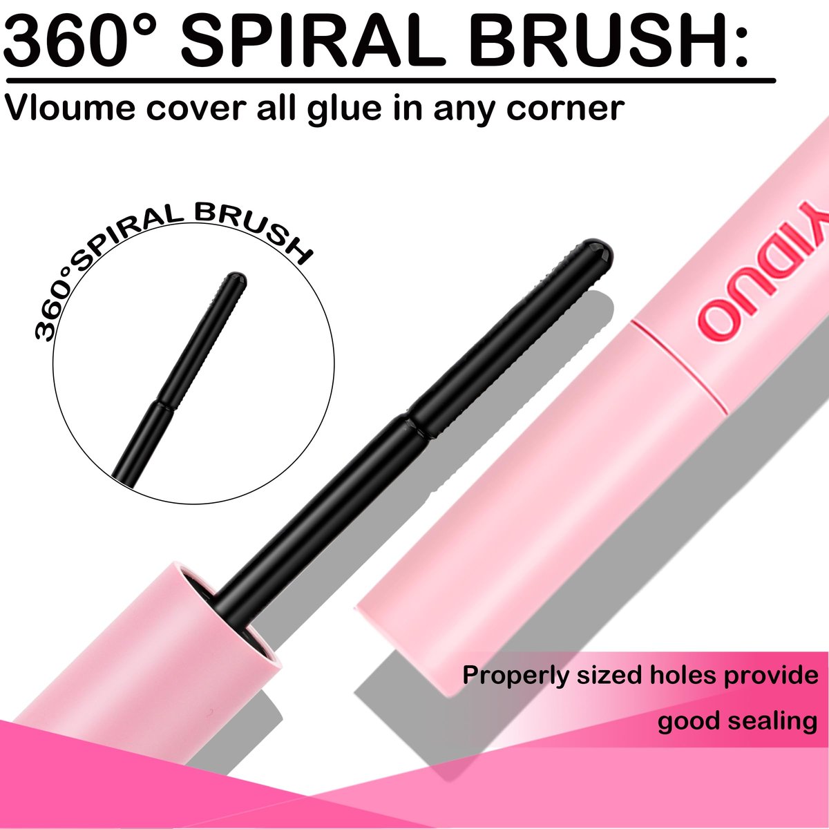 YIDUO Bond and Seal 4-in-1 Long Lasting Cluster Lash Glue Tool Kit for DIY Eyelash Extensions - Waterproof Strong Hold with Removers & Tweezers - görsel 9