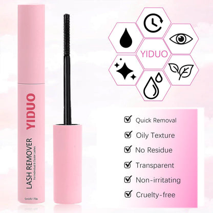 YIDUO Bond and Seal 4-in-1 Long Lasting Cluster Lash Glue Tool Kit for DIY Eyelash Extensions - Waterproof Strong Hold with Removers & Tweezers