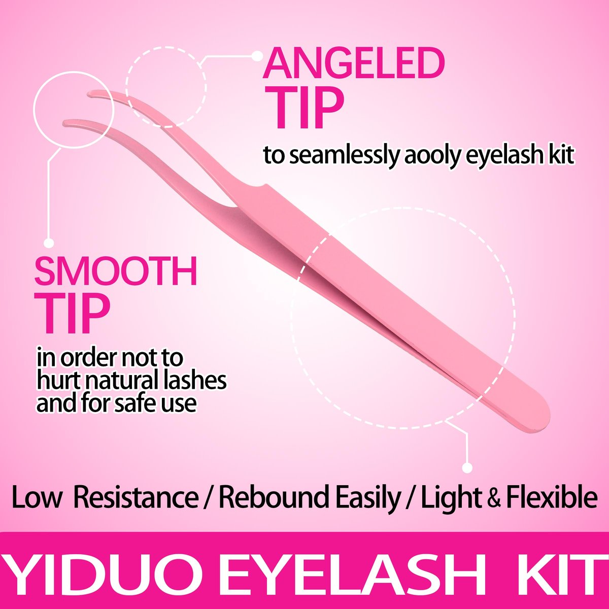 YIDUO Bond and Seal 4-in-1 Long Lasting Cluster Lash Glue Tool Kit for DIY Eyelash Extensions - Waterproof Strong Hold with Removers & Tweezers - görsel 11