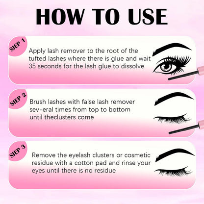 YIDUO Bond and Seal 4-in-1 Long Lasting Cluster Lash Glue Tool Kit for DIY Eyelash Extensions - Waterproof Strong Hold with Removers & Tweezers
