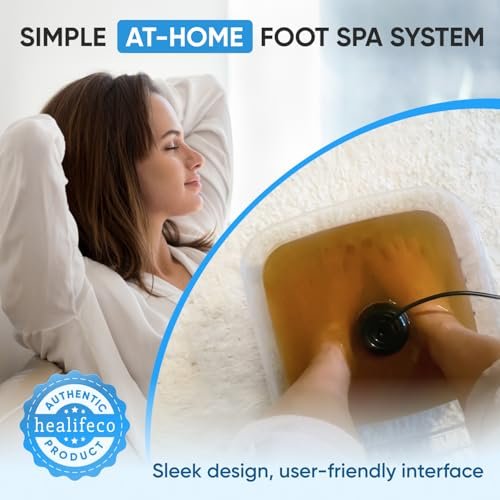 Healifeco Ionic Foot Spa – Ion Foot Bath Detox Machine for Toxins, Heavy Metals & Free Radicals – 2,000 Foot Detox Nodes – 30-Min Home Detox – 90,000+ Happy Users Avelisse