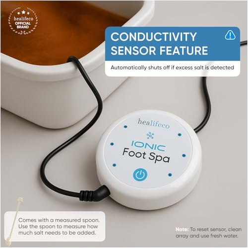 Healifeco Ionic Foot Spa – Ion Foot Bath Detox Machine for Toxins, Heavy Metals & Free Radicals – 2,000 Foot Detox Nodes – 30-Min Home Detox – 90,000+ Happy Users Avelisse