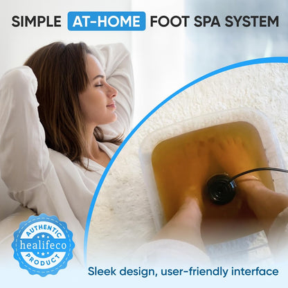 Healifeco Ionic Foot Spa – Ion Foot Bath Detox Machine for Toxins, Heavy Metals & Free Radicals – 2,000 Foot Detox Nodes – 30-Min Home Detox – 90,000+ Happy Users Avelisse