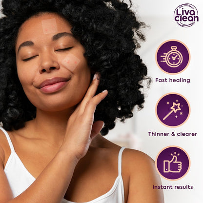 LivaClean 40CT Large Pimple Patches for Face - Big Hydrocolloid Acne Patches for Blemishes on Body, Nose, Forehead, Chin - XL Zit Stickers Avelisse