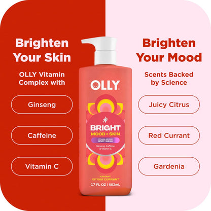 OLLY Body Wash & Body Scrub Mini Pack - 4 Count, Hydrate & Repair Skin Barrier, 3 oz Each Avelisse