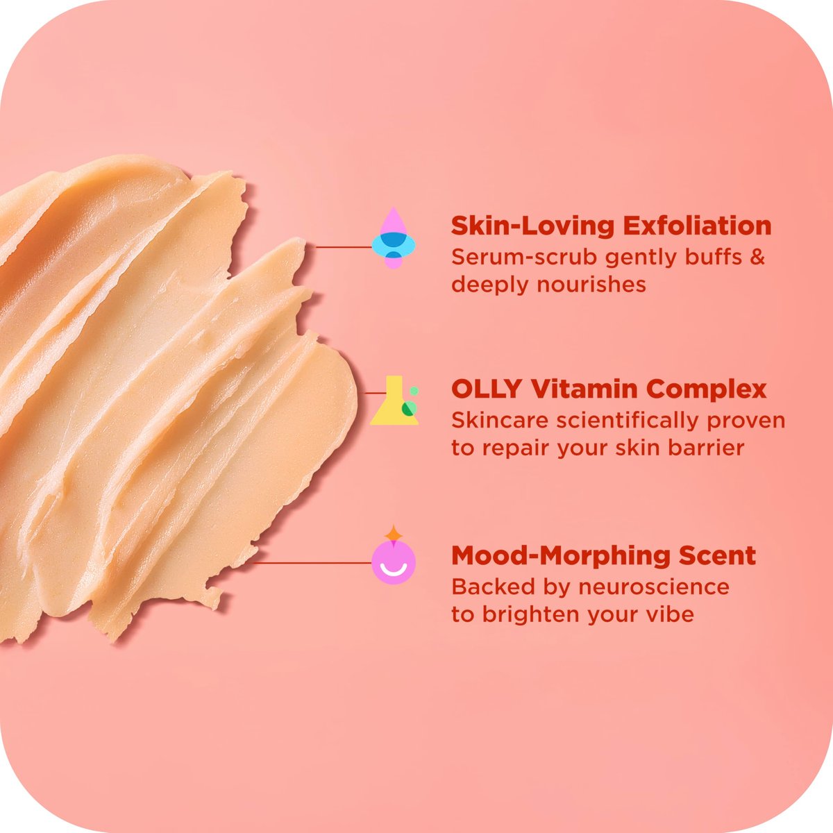 OLLY Body Wash & Body Scrub Mini Pack - 4 Count, Hydrate & Repair Skin Barrier, 3 oz Each Avelisse