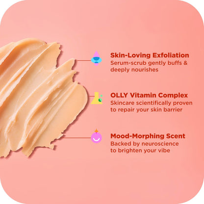OLLY Body Wash & Body Scrub Mini Pack - 4 Count, Hydrate & Repair Skin Barrier, 3 oz Each Avelisse