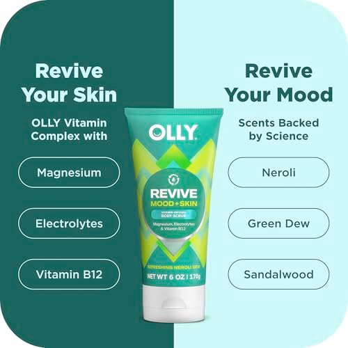 OLLY Body Wash & Body Scrub Mini Pack - 4 Count, Hydrate & Repair Skin Barrier, 3 oz Each Avelisse