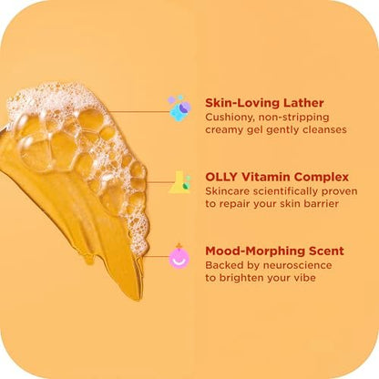 OLLY Body Wash & Body Scrub Mini Pack - 4 Count, Hydrate & Repair Skin Barrier, 3 oz Each Avelisse