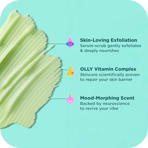OLLY Body Wash & Body Scrub Mini Pack - 4 Count, Hydrate & Repair Skin Barrier, 3 oz Each Avelisse
