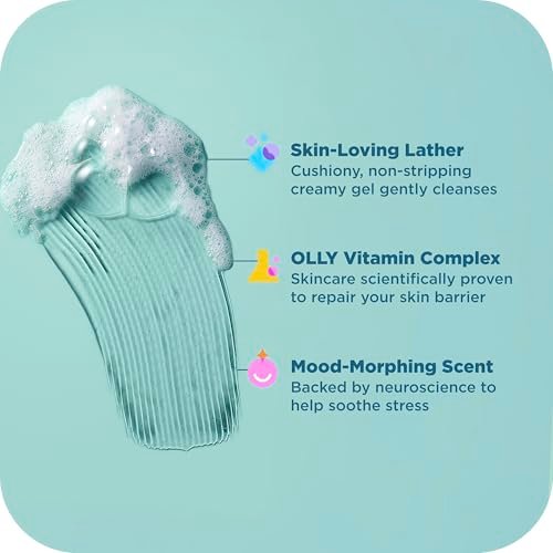 OLLY Body Wash & Body Scrub Mini Pack - 4 Count, Hydrate & Repair Skin Barrier, 3 oz Each Avelisse