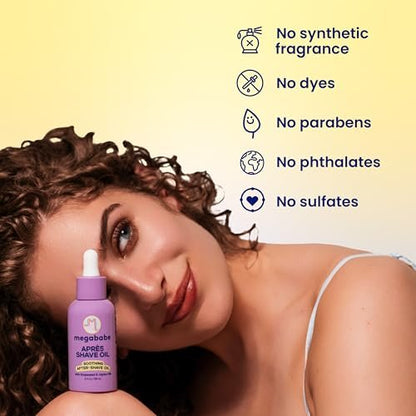 Megababe Après Shave Oil – Soothing After-Shave Oil with Grapeseed & Jojoba Oils, 2 fl oz Avelisse