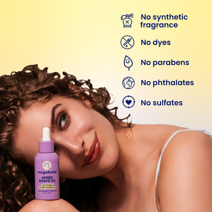 Megababe Après Shave Oil – Soothing After-Shave Oil with Grapeseed & Jojoba Oils, 2 fl oz Avelisse