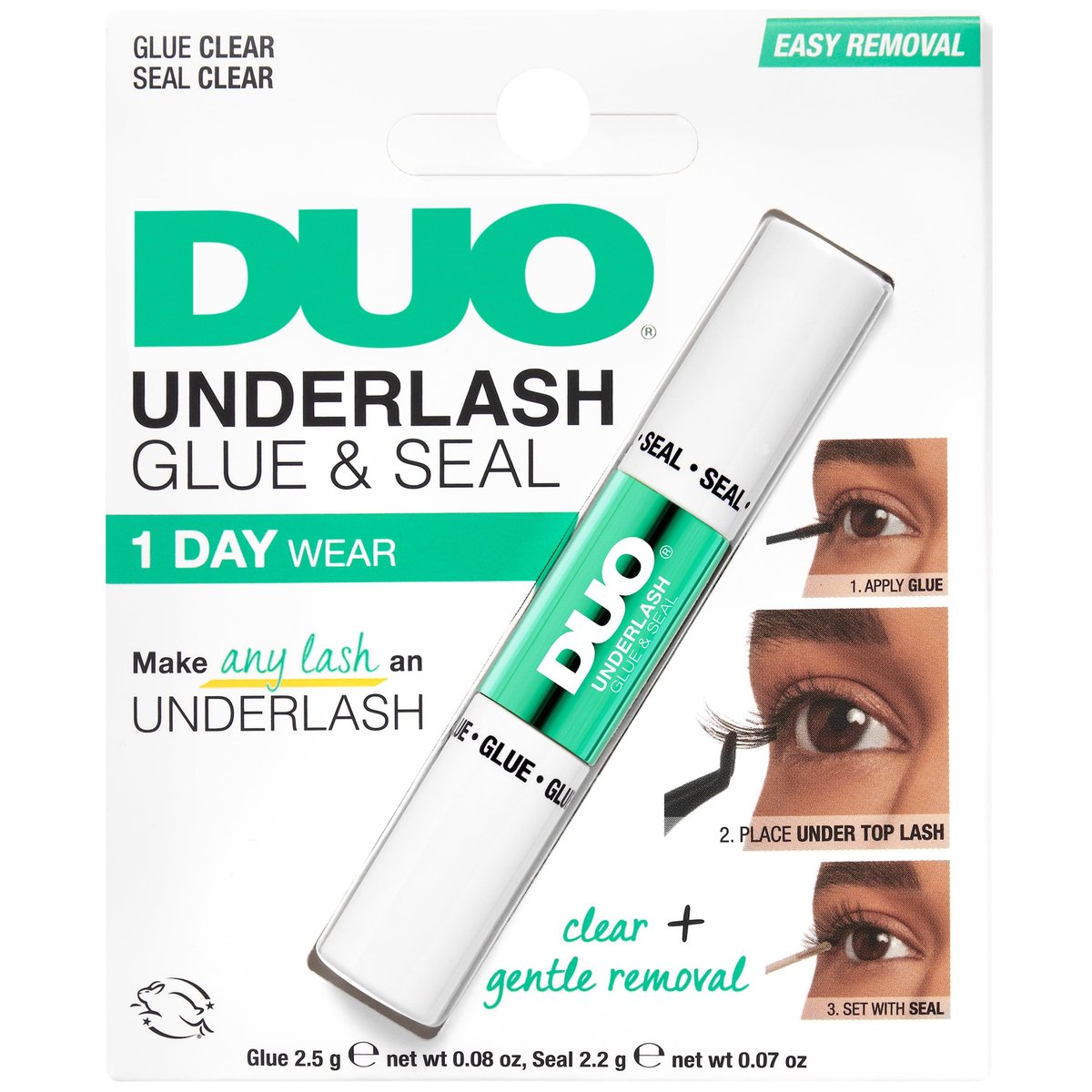 DUO Under Lash Glue & Seal – Clear Eyelash Adhesive for DIY Lash Clusters, Strong Hold & Gentle Removal, 1 Day Wear - görsel 1