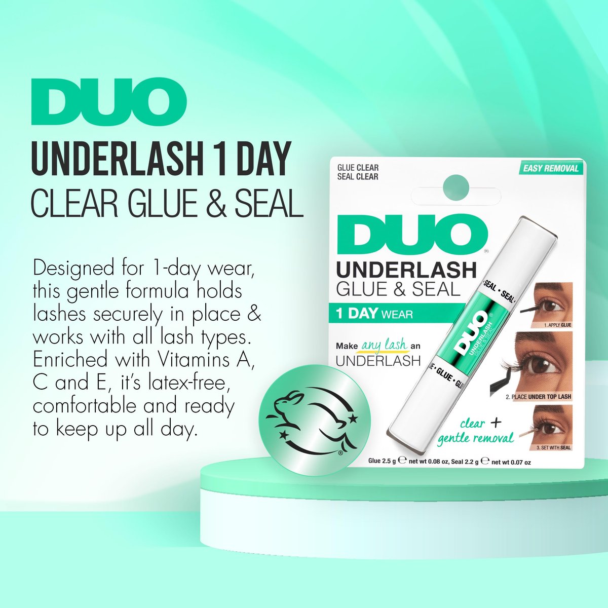 DUO Under Lash Glue & Seal – Clear Eyelash Adhesive for DIY Lash Clusters, Strong Hold & Gentle Removal, 1 Day Wear - görsel 5