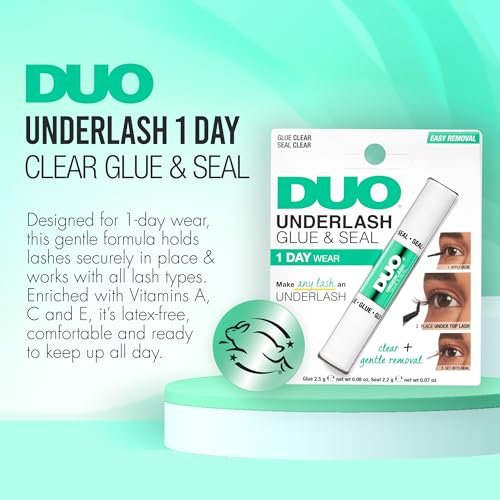 DUO Under Lash Glue & Seal – Clear Eyelash Adhesive for DIY Lash Clusters, Strong Hold & Gentle Removal, 1 Day Wear - görsel 6