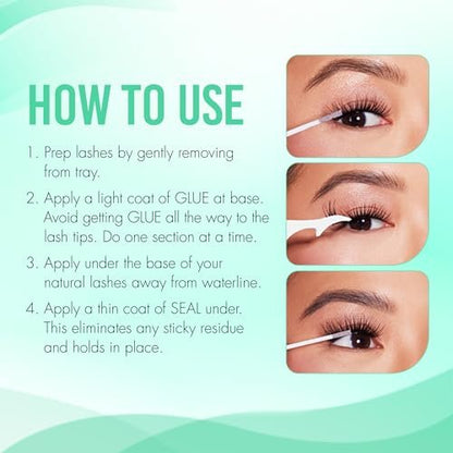 DUO Under Lash Glue & Seal – Clear Eyelash Adhesive for DIY Lash Clusters, Strong Hold & Gentle Removal, 1 Day Wear