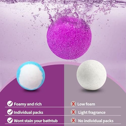 24-Pack Handmade Natural & Organic Essential Oil Bath Bombs - Gift Basket Set for Women & Men, Spa Relaxing Bath Bombs for Mom, Wife, Girlfriend, Teacher Appreciation Avelisse