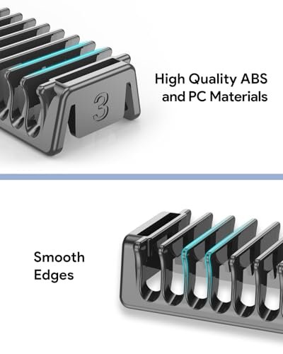 Double-Sided Guard Combs for Oster O Blade QP2724 QP2520 QP2530 QP2620 QP2630 Pro 360 Series – 4-Pack (1/2/3/5 mm) Beard Trimmer Attachments - görsel 10