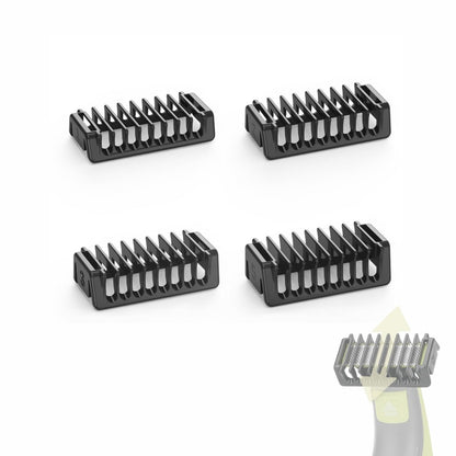 Double-Sided Guard Combs for Oster O Blade QP2724 QP2520 QP2530 QP2620 QP2630 Pro 360 Series – 4-Pack (1/2/3/5 mm) Beard Trimmer Attachments