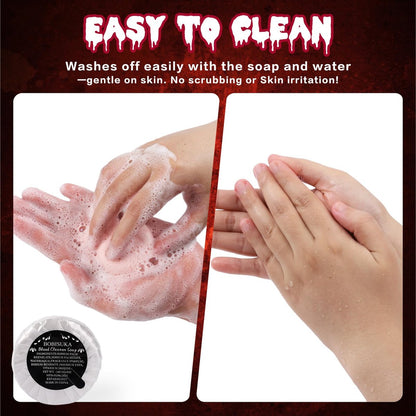 BOBISUKA Halloween Fake Blood Kit – 5PCS Realistic SFX Makeup for Zombie, Vampire, Monster & Cosplay