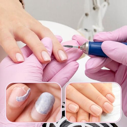10 Piece Diamond Flame Cuticle Drill Bits with Case - 3/32'' Nail Drill Bits for Electric Nail File, Cuticle Bits Manicure Pedicure Kit