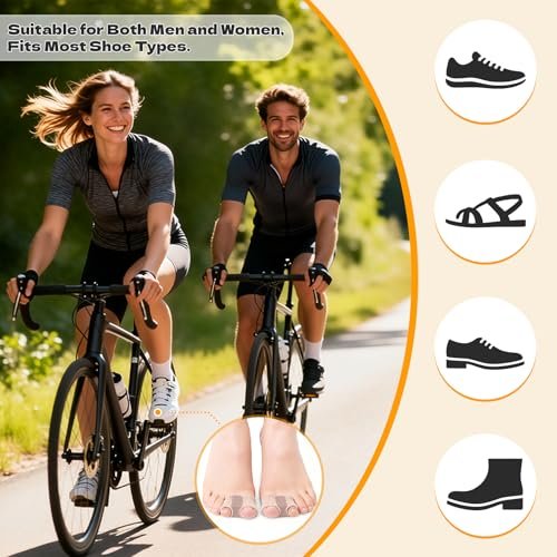 LeaOcaao 4 PCS Gel Bunion Toe Separators with 2 Loops for Overlapping Toes – Gel Toe Spacers & Bunion Corrector for Women and Men - görsel 10