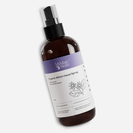 MyMagicHealer Organic Witch Hazel Spray – Calming Flare Care for Inflamed, Irritated, Swollen Skin (8 oz) Avelisse