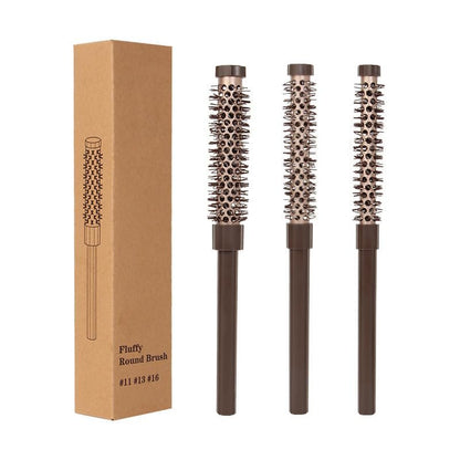 3-Piece Small Round Brush Set for Blow Drying - 0.78/0.70/0.59 Inch Blowout Roller Hairbrush with Soft Nylon Bristles for Volume, Styling, Bangs, Roots, Curling - Perfect for Short, Wavy, Thin Hair (Men & Women) Avelisse
