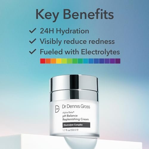 Dr Dennis Gross Alpha Beta pH Balance Replenishing Cream – Lightweight Gel-Cream with Electrolytes, Phytic Acid & AHAs for Hydrated, Soothed & Balanced Skin, 1.7 fl oz Avelisse