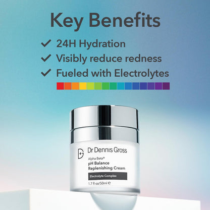 Dr Dennis Gross Alpha Beta pH Balance Replenishing Cream – Lightweight Gel-Cream with Electrolytes, Phytic Acid & AHAs for Hydrated, Soothed & Balanced Skin, 1.7 fl oz Avelisse