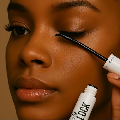 GladGirl Lash Lock Bond & Seal – Dual-Ended Eyelash Adhesive & Seal, Latex-Free & Waterproof, Long-Lasting Hold for DIY Lash Extensions & Clusters, Black, 8ml Avelisse