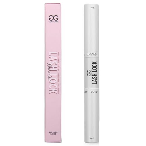 GladGirl Lash Lock Bond & Seal – Dual-Ended Eyelash Adhesive & Seal, Latex-Free & Waterproof, Long-Lasting Hold for DIY Lash Extensions & Clusters, Black, 8ml Avelisse