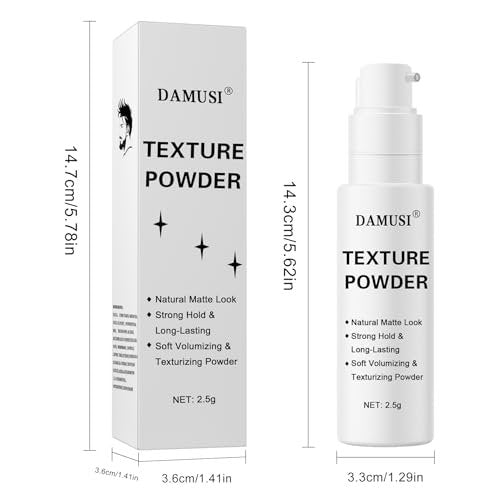DAMUSI Hair Texture Powder Spray - Lightweight Volumizing & Texturizing Powder for Men & Women, Matte Finish Natural Look, All-Day Hold - görsel 16