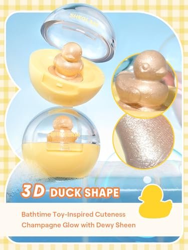 SHEGLAM Lucky Duck 3D Highlighter - High Glossy Natural Glow Finish Long Lasting Highlighters Makeup Avelisse