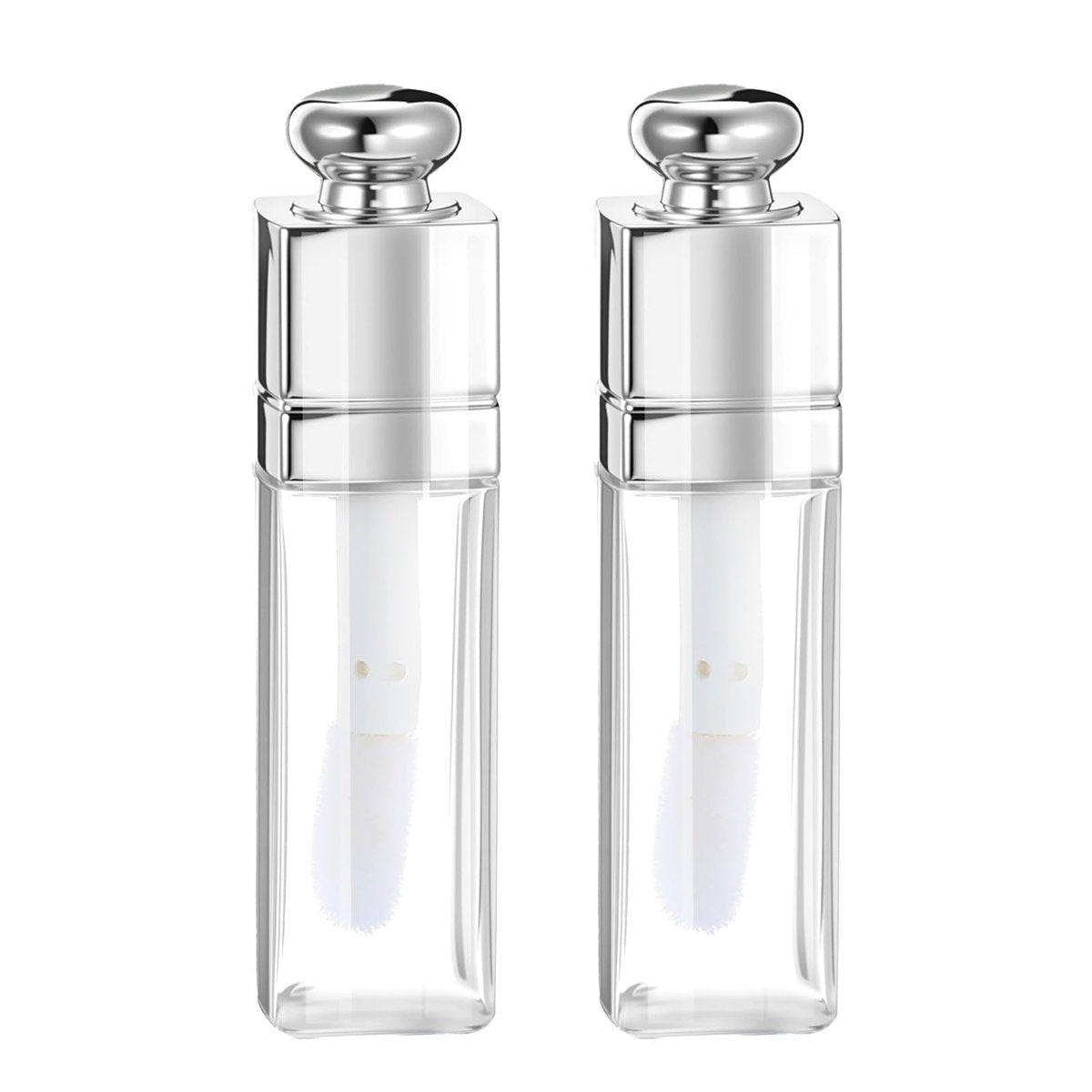 Qulkws 2 Pack 3ml Empty Lip Gloss Tubes – Clear Refillable Lip Balm Bottles with Wand for DIY Makeup - görsel 1