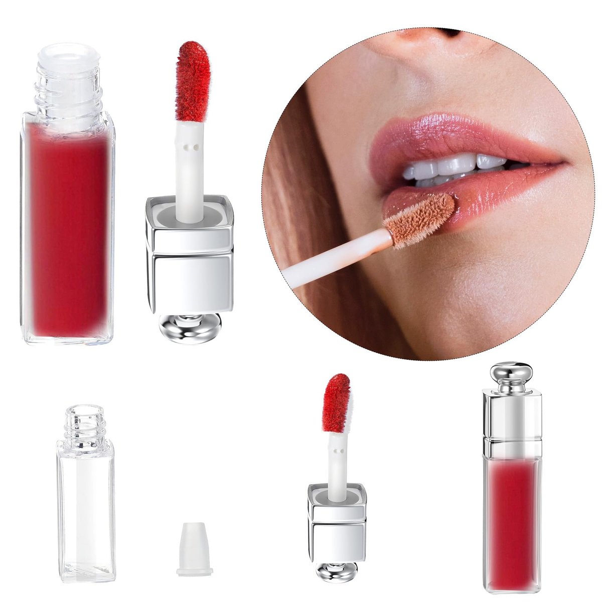Qulkws 2 Pack 3ml Empty Lip Gloss Tubes – Clear Refillable Lip Balm Bottles with Wand for DIY Makeup - görsel 13