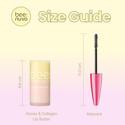 beenuvo Honey & Collagen Lip Butter - Hydrating Lip Treatment, Overnight Lip Mask, Moisturizing Lip Balm with Jojoba Oil & Squalane (0.45 oz) Avelisse