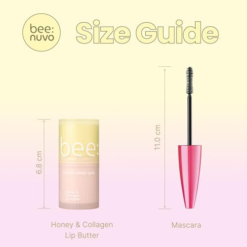 beenuvo Honey & Collagen Lip Butter - Hydrating Lip Treatment, Overnight Lip Mask, Moisturizing Lip Balm with Jojoba Oil & Squalane (0.45 oz) Avelisse