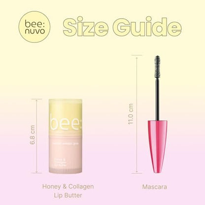 beenuvo Honey & Collagen Lip Butter - Hydrating Lip Treatment, Overnight Lip Mask, Moisturizing Lip Balm with Jojoba Oil & Squalane (0.45 oz) Avelisse