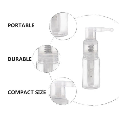 Sndperiexam 2-Pack 14ml Transparent Powder Spray Bottle - Refillable Hair Fiber Applicator, Empty Cosmetics Bottles, Glitter Spray for Crafts & Scrapbooking