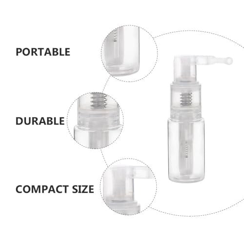Sndperiexam 2-Pack 14ml Transparent Powder Spray Bottle - Refillable Hair Fiber Applicator, Empty Cosmetics Bottles, Glitter Spray for Crafts & Scrapbooking - görsel 12