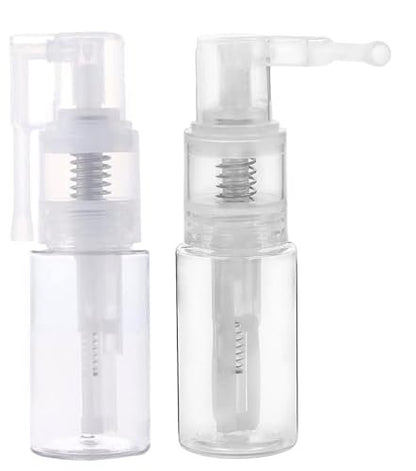 Sndperiexam 2-Pack 14ml Transparent Powder Spray Bottle - Refillable Hair Fiber Applicator, Empty Cosmetics Bottles, Glitter Spray for Crafts & Scrapbooking