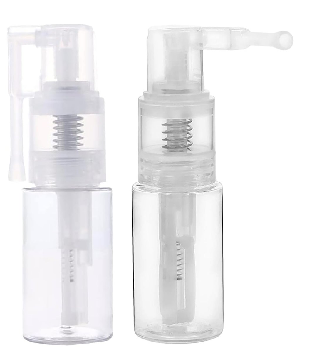 Sndperiexam 2-Pack 14ml Transparent Powder Spray Bottle - Refillable Hair Fiber Applicator, Empty Cosmetics Bottles, Glitter Spray for Crafts & Scrapbooking - görsel 1