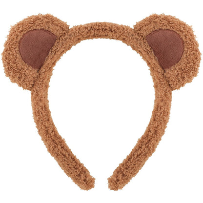 Atoden Bear Ears Chipmunk Ears Headband - Teddy Bear Headband Animal Ears Hair Accessories for Women Cosplay Halloween Costume Party Favors (Brown)