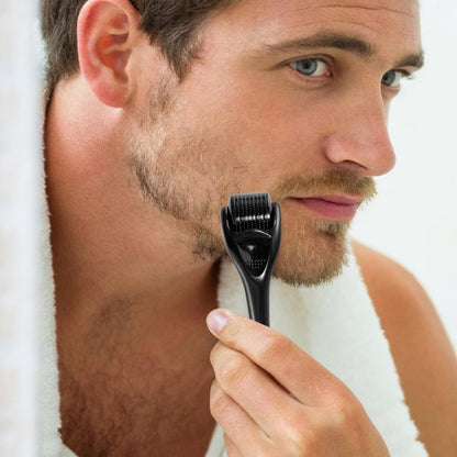 Glemme Microneedle Derma Roller 0.25mm for Hair, Beard & Face – Home Microneedling Roller for Men & Women