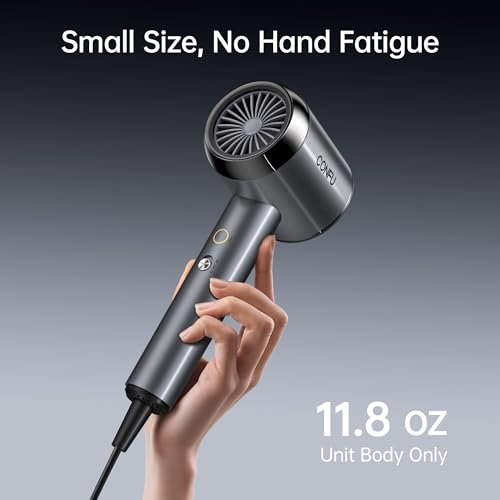 CONFU Plasma Ionic Hair Dryer 1600W - Fast Drying Anti Frizz Lightweight Blow Dryer for Curly Hair Women Men Avelisse