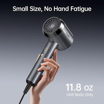 CONFU Plasma Ionic Hair Dryer 1600W - Fast Drying Anti Frizz Lightweight Blow Dryer for Curly Hair Women Men Avelisse