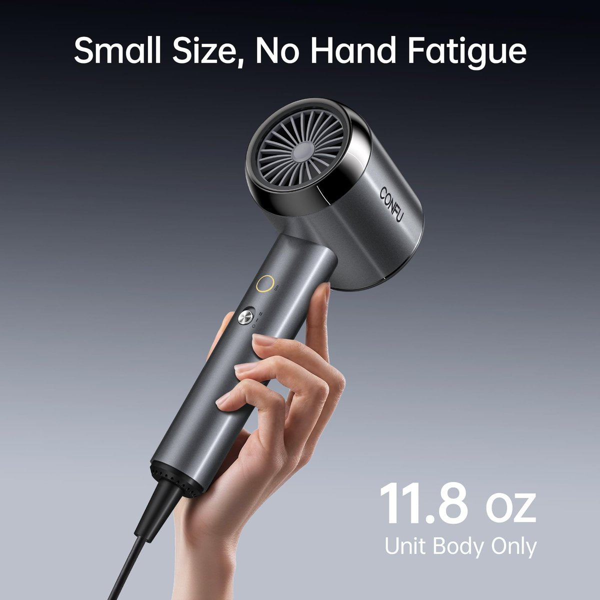 CONFU Plasma Ionic Hair Dryer 1600W - Fast Drying Anti Frizz Lightweight Blow Dryer for Curly Hair Women Men Avelisse